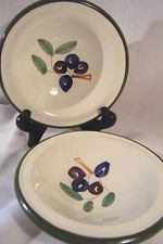 Set of 2 Pottery Olive Dishes