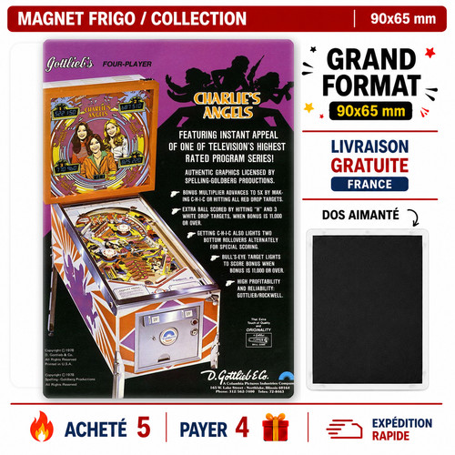 Magnet flyer pinball charlie - flyer,