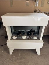 Cheminée électrique moderne blanche