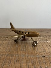 Avion sur 4 Roues en Bronze Laiton - Art Déco - Vintage