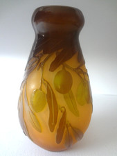 GALLE VASE" BRANCHES D'OLIVIER" ANNEE 1900