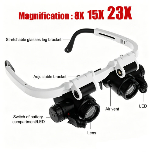 Loupe frontale led - loupe, 8x