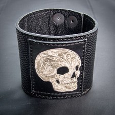 Tête de Mort Brodé Cuir