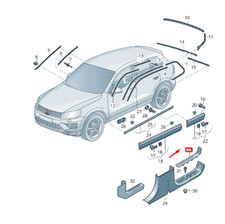 VW TOUAREG 7P MK2 Garniture de