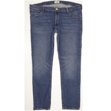 Wrangler Larston  Homme Bleu Straight Slim Stretch Jeans W40 L32 (107077)