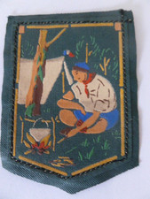 tissu badge spécialité campeur scout scoutisme jeunesse SCOUT DE FRANCE VERT