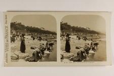 FRANCE Nice Lavandières Paillon c1925 Photo Stereo Vintage Argentique