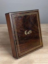 Ancien coffret étui  plaquage Palissandre boite cuillère à CAFÉ  Table Écrin 19e