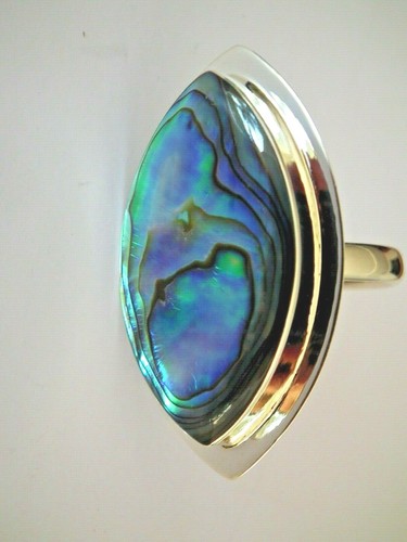 Bague pawa abalone coquillage - bague, (coquillage