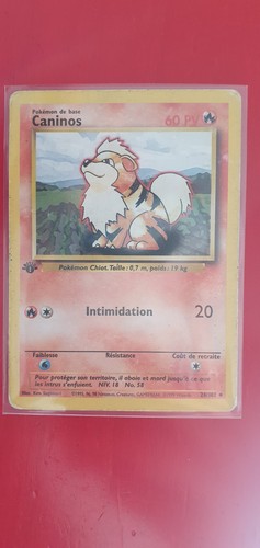 Carte pokemon 102 caninos - carte,