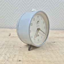 Ancien réveil rond bleu