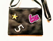 Sac à main noir pochette bandoulière doré argenté rose NEUVE