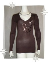 Haut pull marron maille - @,