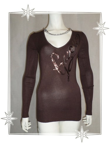 Haut pull marron maille - marron,