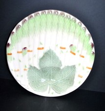 SALINS St Clément? Plat à Asperge BARBOTINE décor asperge vigne vert 26.5cm