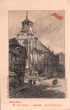 CARTE POSTALE - LISIEUX - CALVADOS - 14 - L'EGLISE SAINT-JACQUES - NOS EGLISES