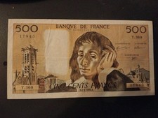 billet 500 franc Pascal E.2-1-1992.E