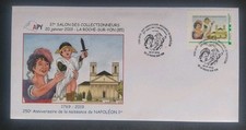 ENVELOPPE PREMIER JOUR NAISSANCE NAPOLÉON TIMBRE AUTOADHÉSIF LA ROCHE-SUR-YON
