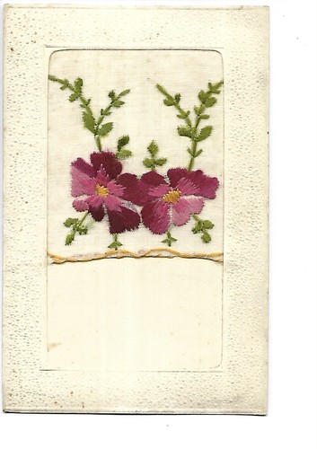 Carte fantaisie brodee - carte,