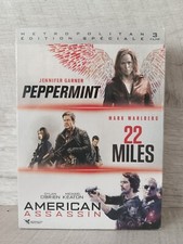 3 DVD Action PEPPERMINT / 22 MILLES / AMERICAN ASSASSIN - Film de Cinéma (1148)