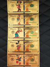 5 billets de collection " disney " neufs