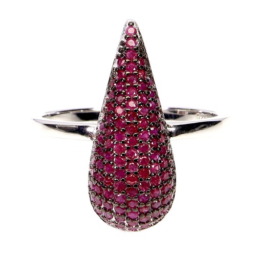 925 bague argent rubis - en,