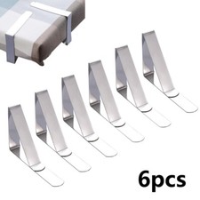 6 x nappes triangulaires en acier inoxydable housse clip support - pince Ne W