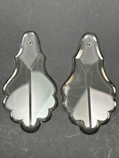 Lot de 2 Pampilles Gouttes H.10cm en Cristal Moulé pour Lustre/Pièce détachée.