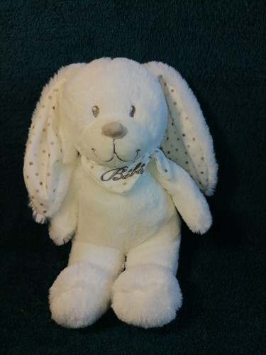 Doudou peluche lapin blanc