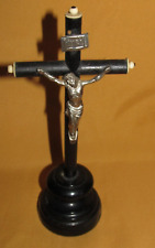 Ancien crucifix en bois noirci Napoléon III