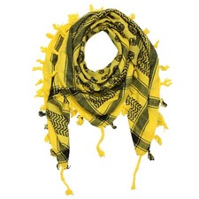 Kufiya Têtes de morts petits jaune noir Shemagh foulard Arafat