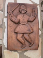TABLEAU BOIS SCULPTE   ORIGINE ROUMANIE