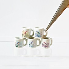 Ensemble de tasses miniatures en céramique 1:12 tasses à café maison de poupé...