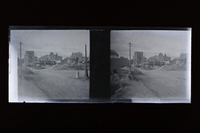  Ville en ruine France Photo NEGATIF PL51L6n9 Plaque de verre Vintage 1923