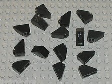 15 x LEGO Black slope bricks