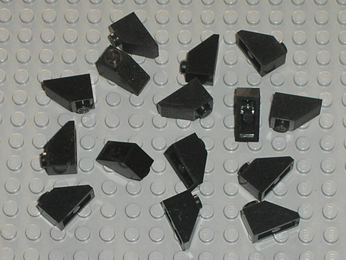 Lego black slope bricks - black,