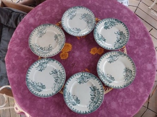 Assiettes plates terre de - 6,