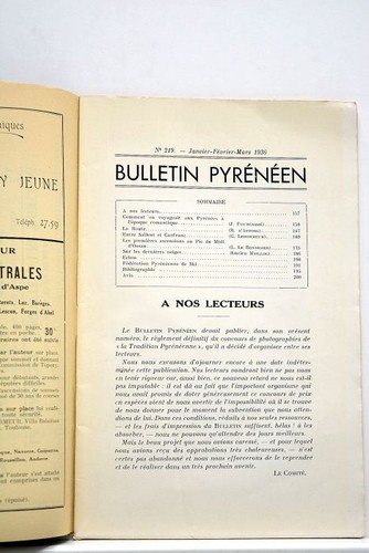 Livre ancien bulletin - ancien, pyreneen