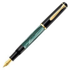 Stylo plume Pelican pointe moyenne vert marbre classique M200