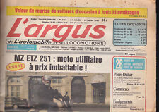 L'ARGUS N°3181 MZ ETZ 251 / MERCEDES 1733 / MONTE-CARLO & AURIOL - SAINZ