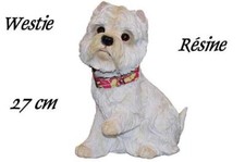 STATUETTE Résine  CHIEN WEST