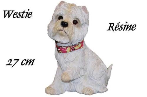 Statuette résine chien west - chien,
