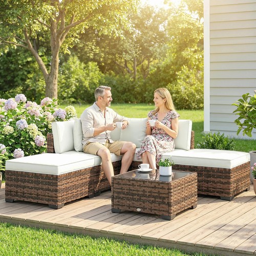 Salon jardin rotin outsunny - jardin,