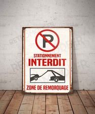 Plaque métal vintage