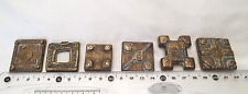 LOT 6 POIDS AKAN DECOR ABSTRAIT-  BRONZE  - ART AFRICAIN- PESON A OR - XXème