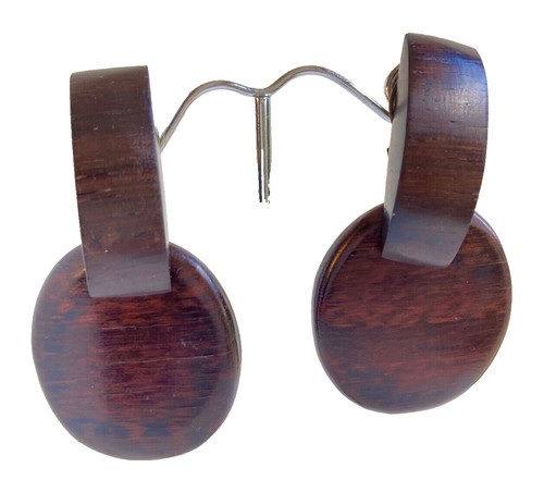 Boucle oreilles bois - boucle, d'oreilles