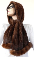 Fourrure Châle à Capuche