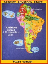 BROSSARD SAVANE Lot PUZZLE Magnets Aimants Collection Complète AMERIQUE du SUD 
