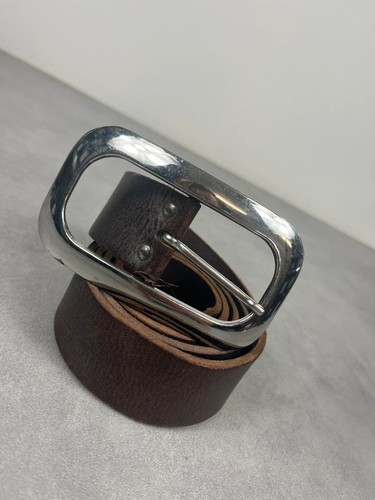 Ceinture cuir épais marron