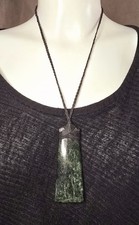 HEI TOKI Pounamu COLLIER Jade  Greenstone NZ Maori Courage 9cm Nouvelle Zelande
